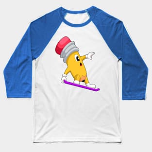 Pencil Snowboard Winter sports Baseball T-Shirt